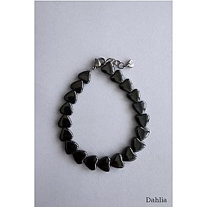 BRACCIALE CUORI EMATITE SCURA
