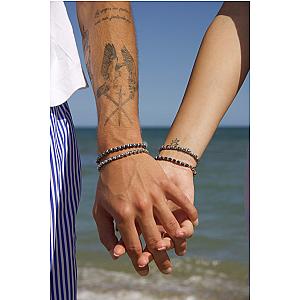 BRACCIALE CUBO GRANDE IN EMATITE/alluminio