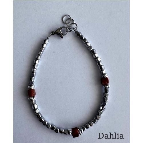 BRACCIALE EMATITE CHIARA CUBI CON PIETRE NATURALI