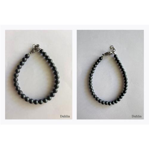 BRACCIALE EMATITE OPACA SFERE