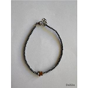 BRACCIALE EMATITE SOTTILE CON FARFALLA