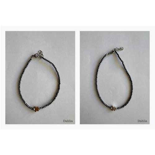 BRACCIALE EMATITE SOTTILE CON FARFALLA